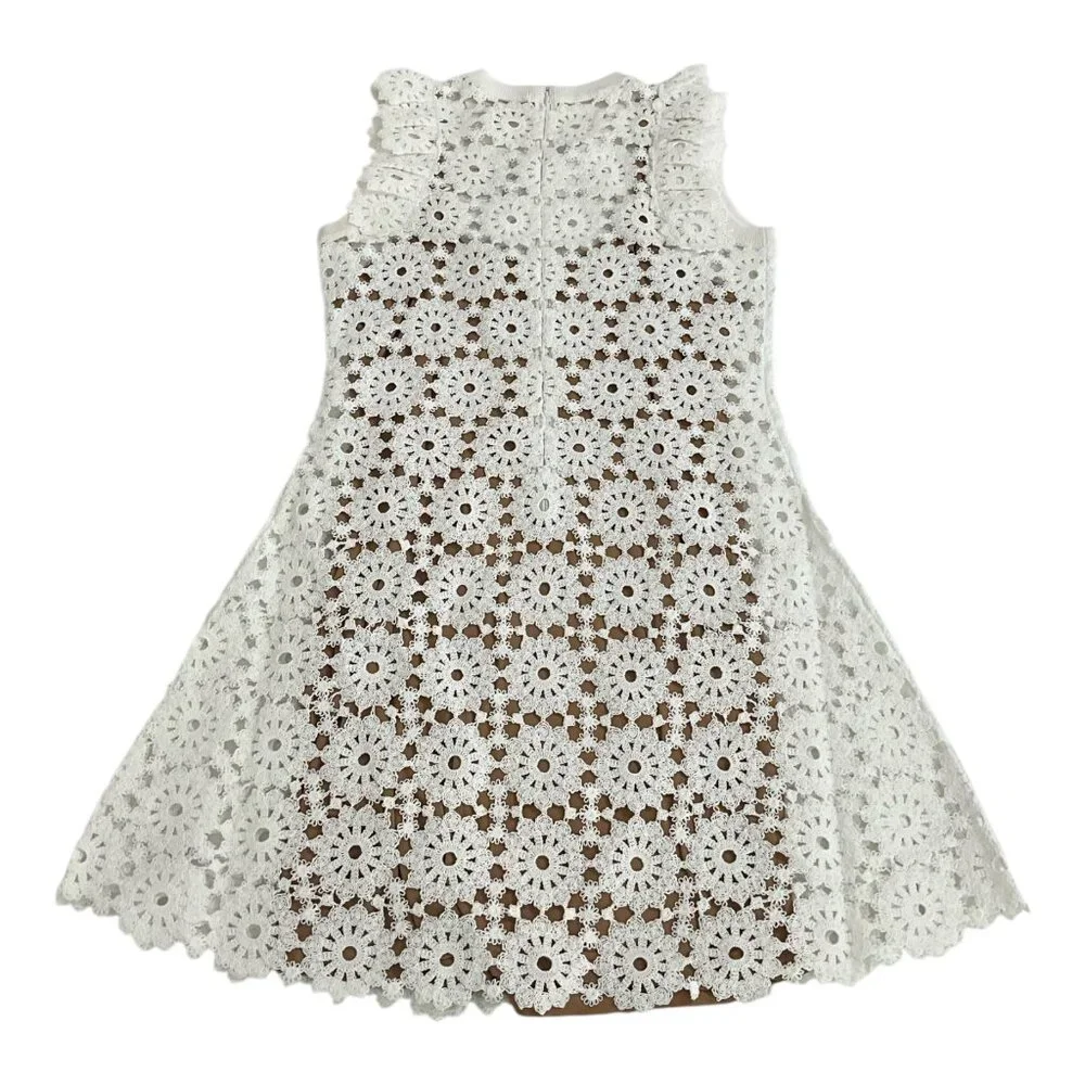 Michael Kors White Medallion Lace Mini Dress Womens NWT $395 MSRP - Picture 6 of 7